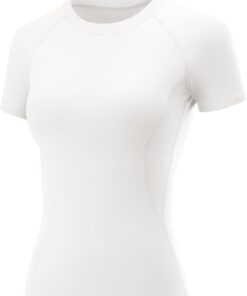 Womens Workout Tops Short Sleeve Raglan Athletic Shirts Yoga Gym Crewneck Quick Dry Tshirts