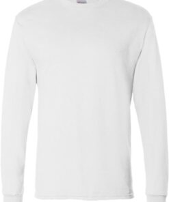 Men's Long-Sleeve T-Shirt, Crewneck Cotton T-Shirts for Men, 2-Pack