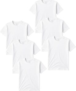Classic Men's Short Sleeve Cotton Undershirts | Crew Neck T Shirt - Multi & Bulk Wholesale Packs