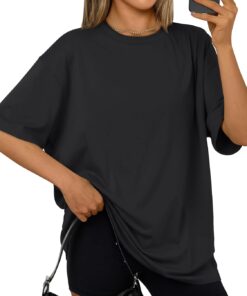 Womens Oversized Summer T Shirts Plus Size Spring Cute Casual Tops Short Sleeves Fashion Workout Clothes