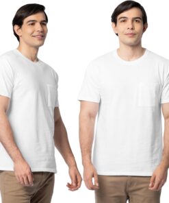 Men's Eversoft Cotton Short Sleeve Pocket T-Shirts, Breathable & Tag Free, 2-Pack