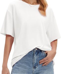 T Shirts Women Crew Neck Short Sleeve Summer Tops Soft Basic Tee Shirt