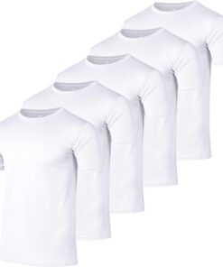 Men??s Mesh Short Sleeve Crew Neck T-Shirt - Workout Gym Active Athletic Tee (Big & Tall Available)