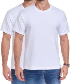 Men's T-Shirts 100% Cotton Crewneck Short Sleeve Tees Casual Plain Mens T Shirts