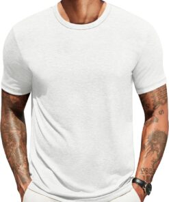 Men's T Shirts Short Sleeve Soft Crew Neck Lightweight Tee Shirts Casual Summer Basic Tops