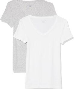 Women's Slim-Fit Short-Sleeve V-Neck T-Shirt