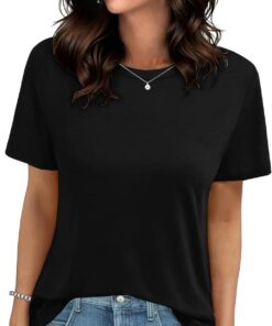 T Shirts for Women - Short Sleeve Spring Summer Tops Soft Basic Tees Beach Vacation Clothes for Casual 2026