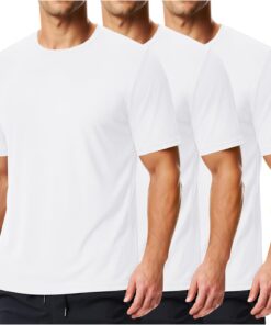 3 Pack Men's Athletic T-Shirts Short Sleeve - Quick Dry Moisture Wicking Workout Shirts for Running, Gym, Casual