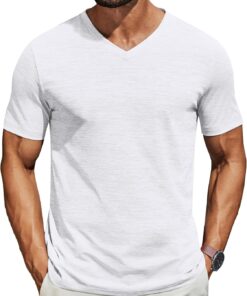 Men's T Shirts Short Sleeve Classic V Neck T-Shirt Casual Summer Basic Tee Shirt